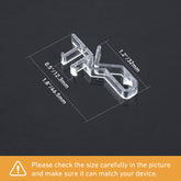 2" Clear Hidden Valance Clips (4-Pack) - Invisible Plastic Brackets for Blinds & Shades - Universal Fit for Wood, Faux Wood, Aluminum